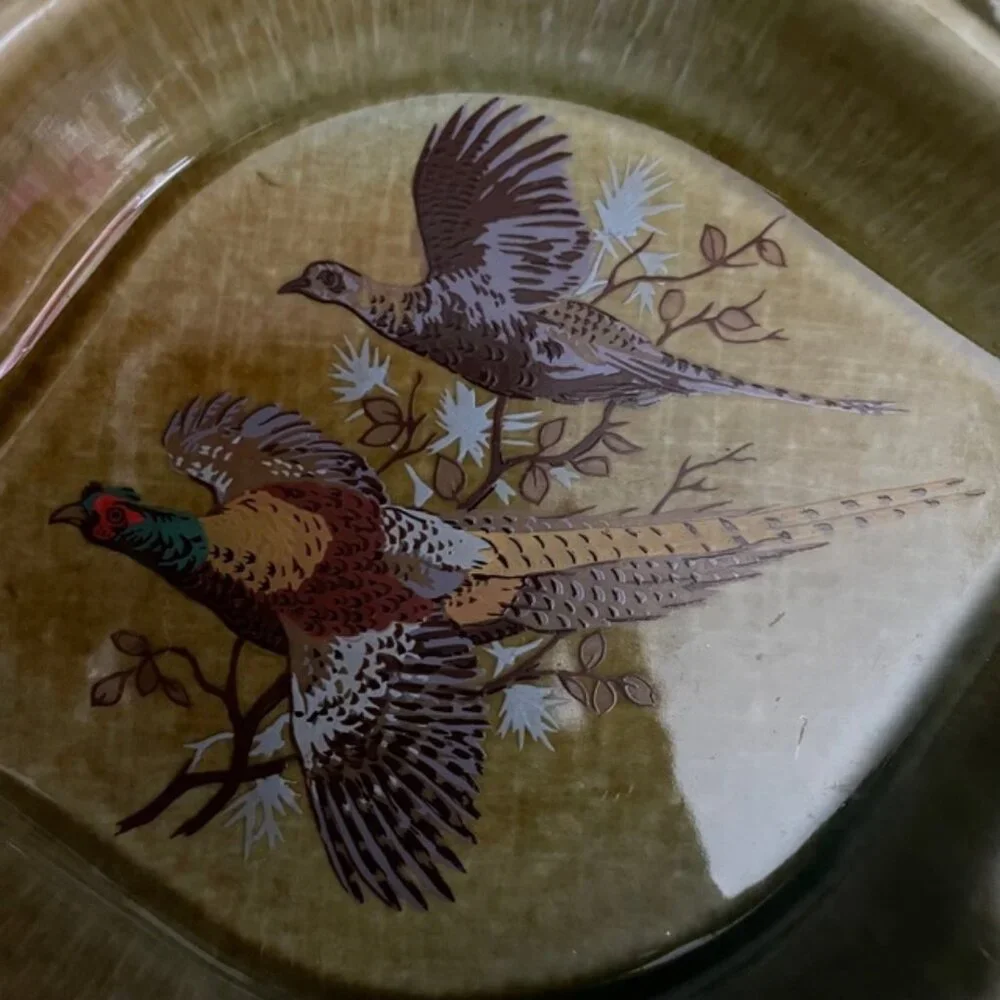 Vintage Wade Irish Porcelain Trinket Dish with Pheasant Design – 6.75” x 5.25” - Picture 2 of 7